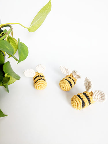 Macrame Honey Bee Sculpture String Theories Fiber Design