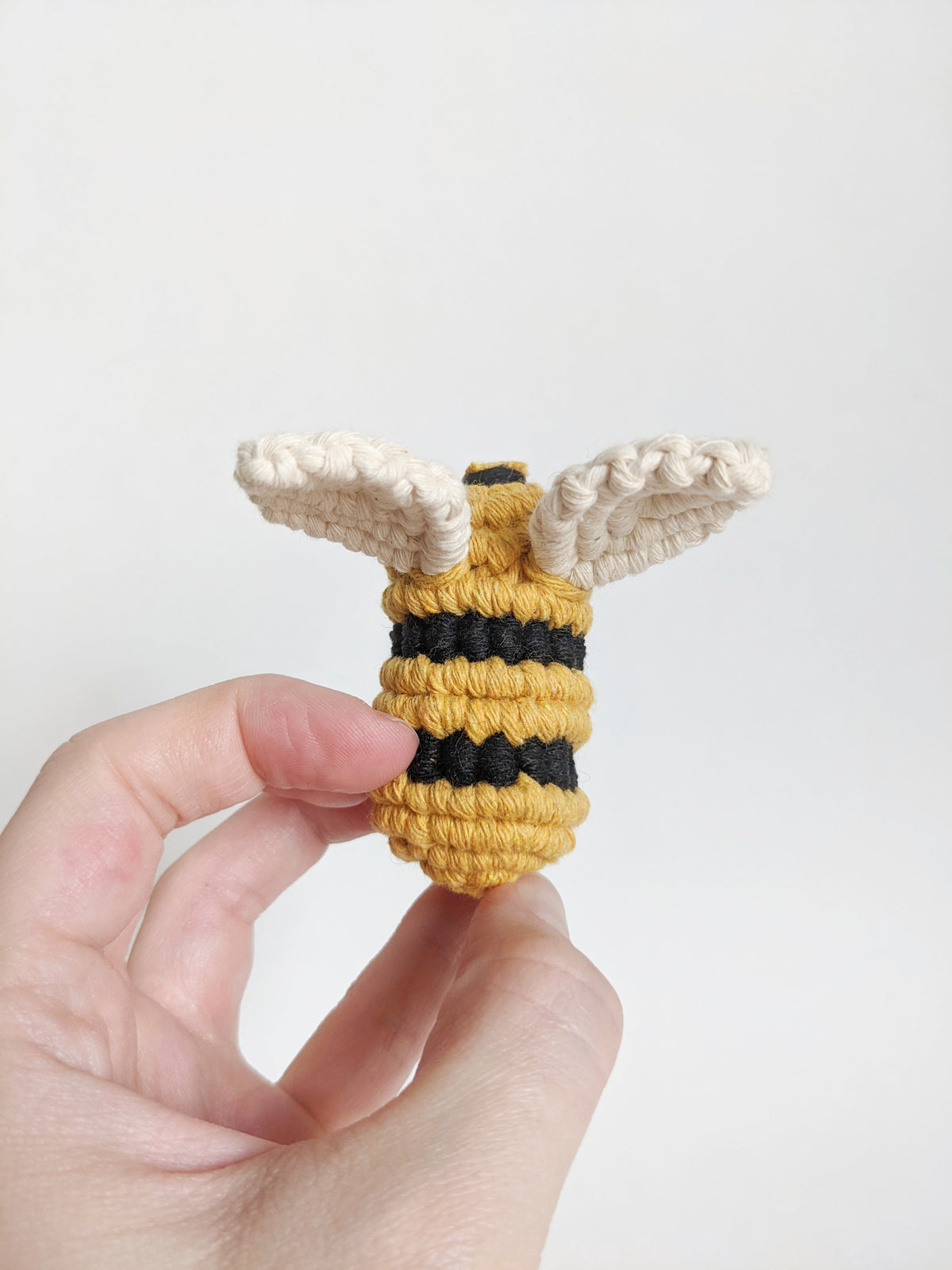 Macrame Honey Bee Sculpture String Theories Fiber Design