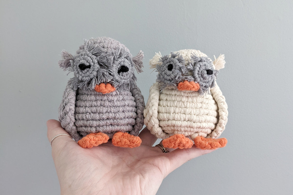 Macrame Owl Pattern (pattern only, not full kit) String Theories Fiber Design