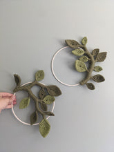Load image into Gallery viewer, Macrame Leaf &amp; Vines Hoops String Theories Fiber Design
