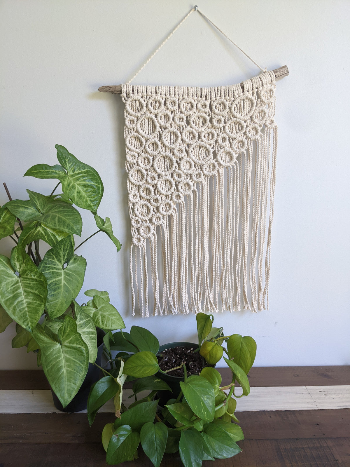 Macrame Asymmetric Bubble Wall Hanging String Theories Fiber Design