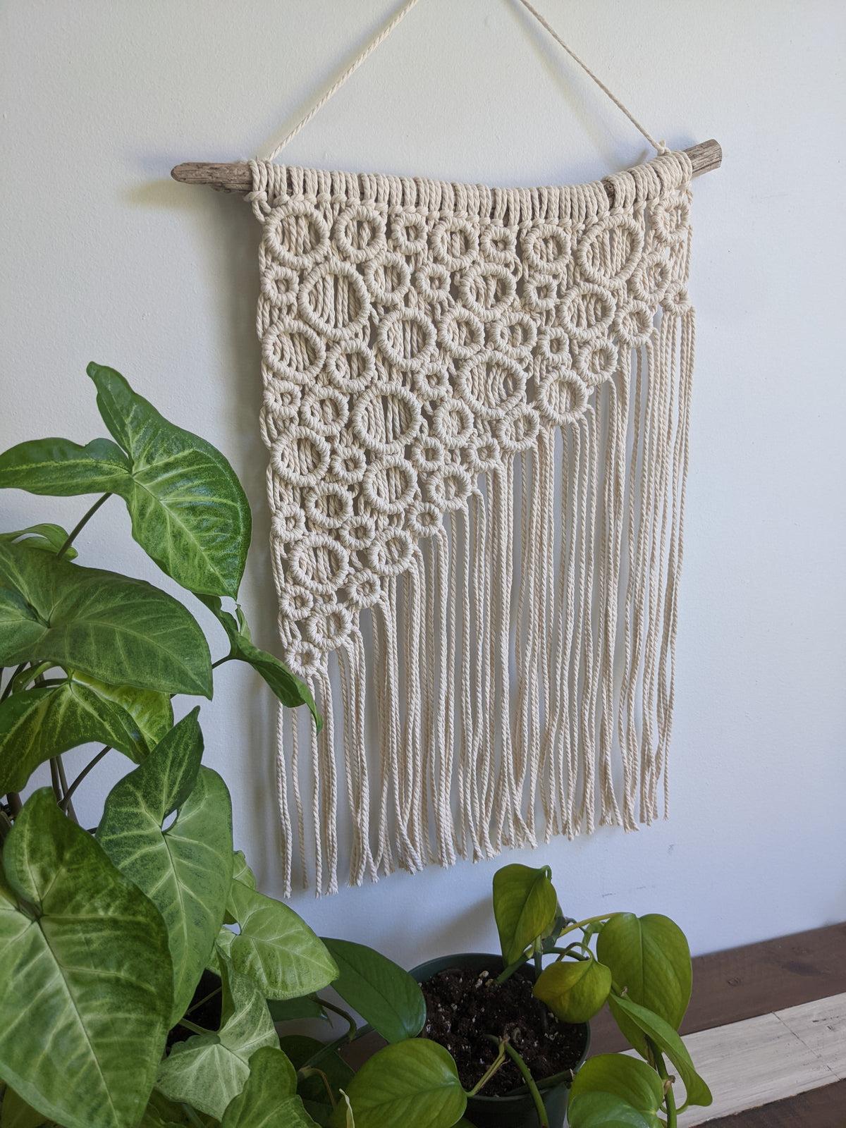 Macrame Asymmetric Bubble Wall Hanging String Theories Fiber Design