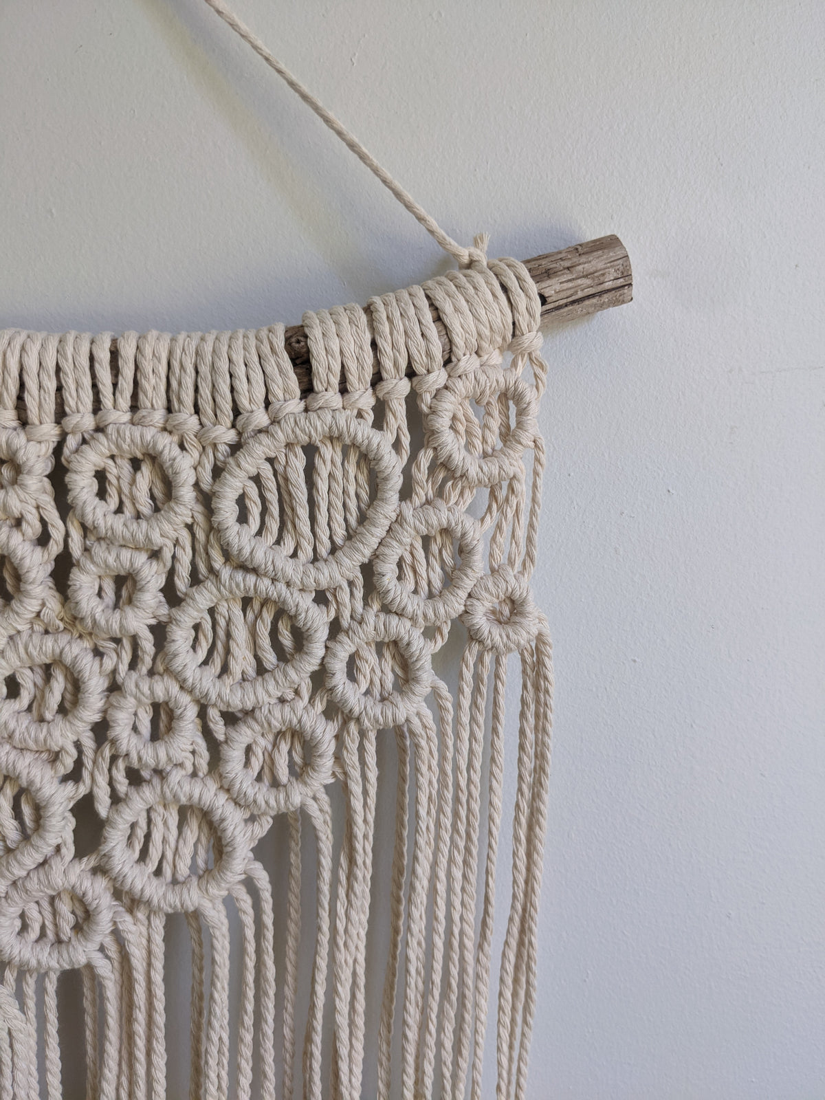 Macrame Asymmetric Bubble Wall Hanging String Theories Fiber Design