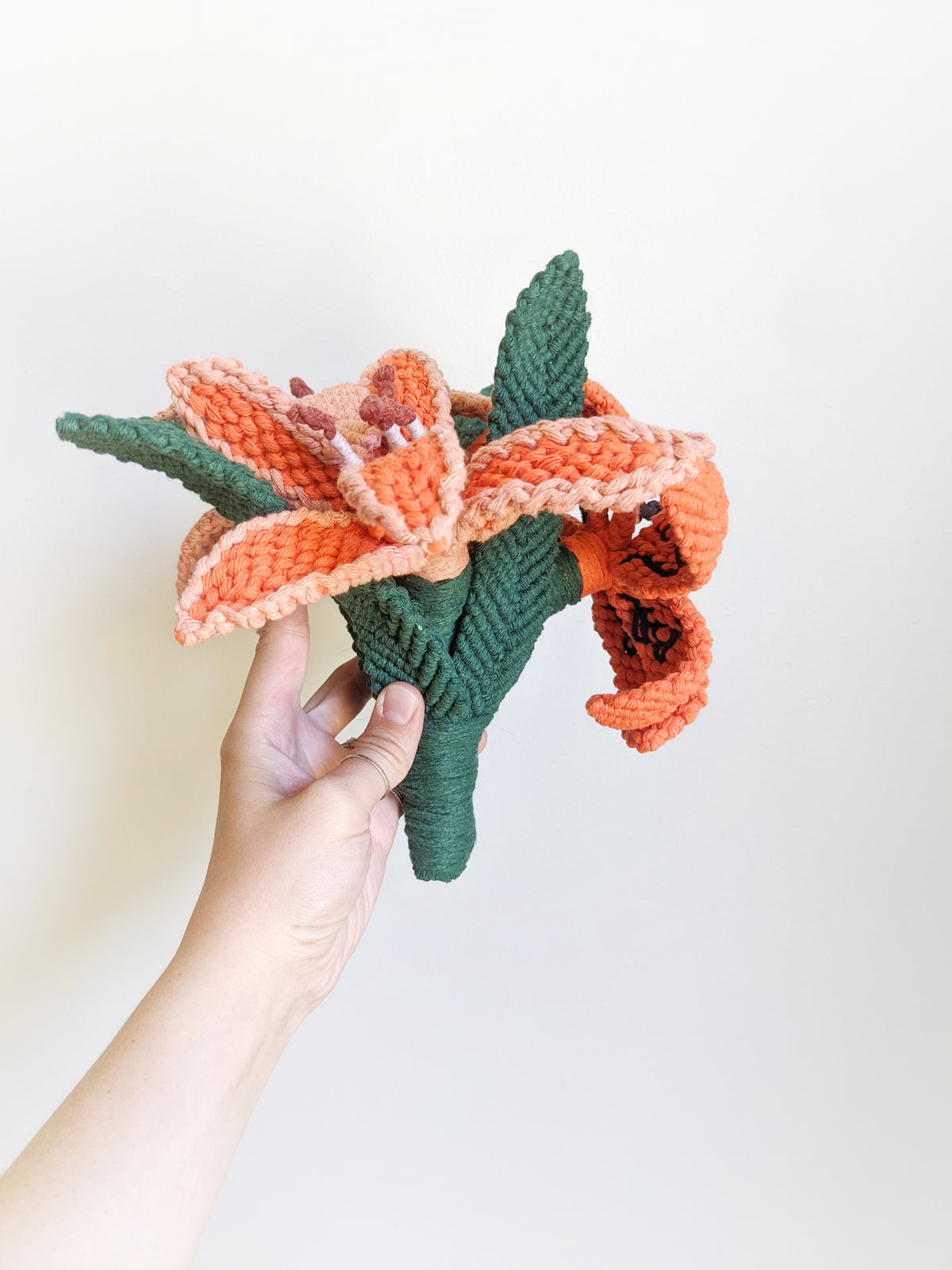 Macrame Lilies Sculpture