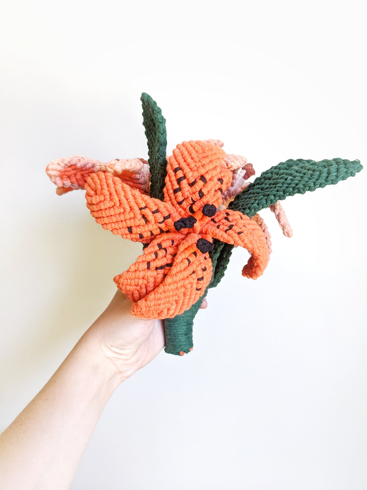 Macrame Lilies Sculpture