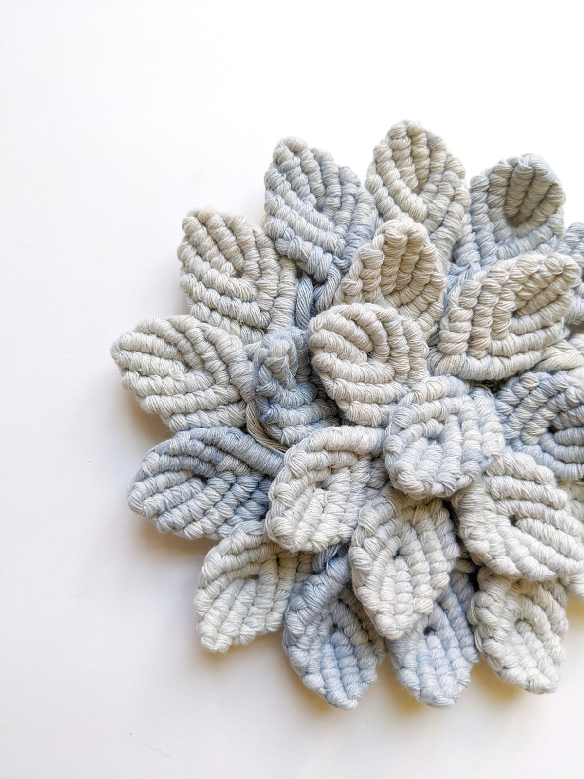 Macrame Hydrangea - Blue