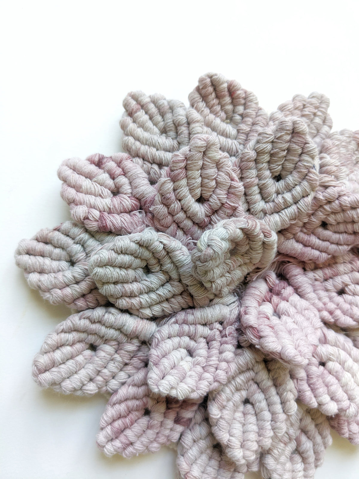 Macrame Hydrangea - Pink