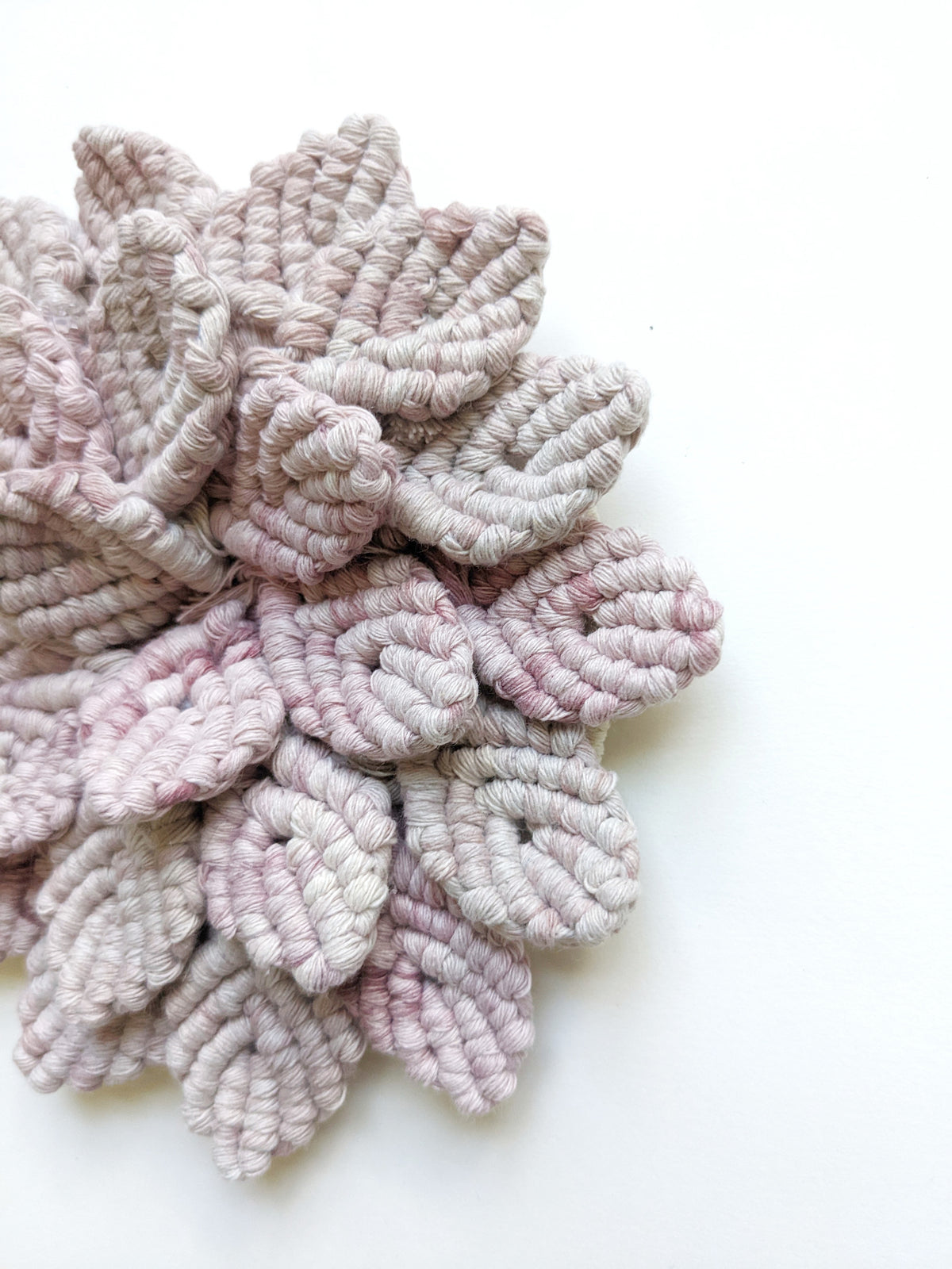 Macrame Hydrangea - Pink