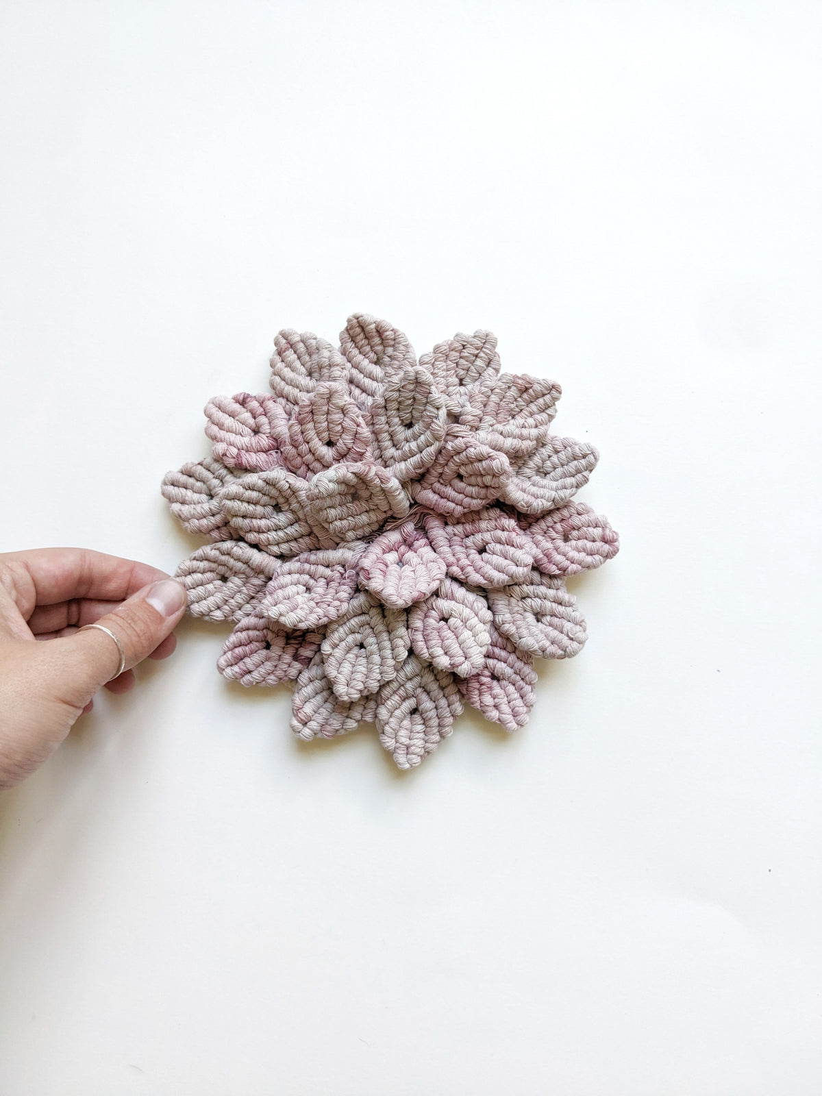 Macrame Hydrangea - Pink