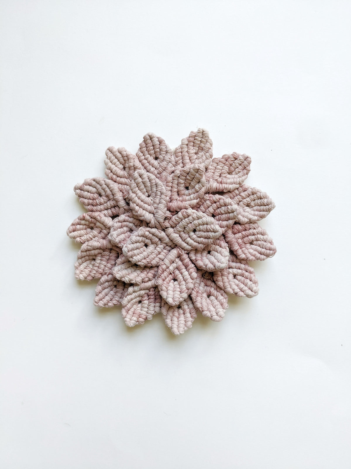 Macrame Hydrangea - Pink