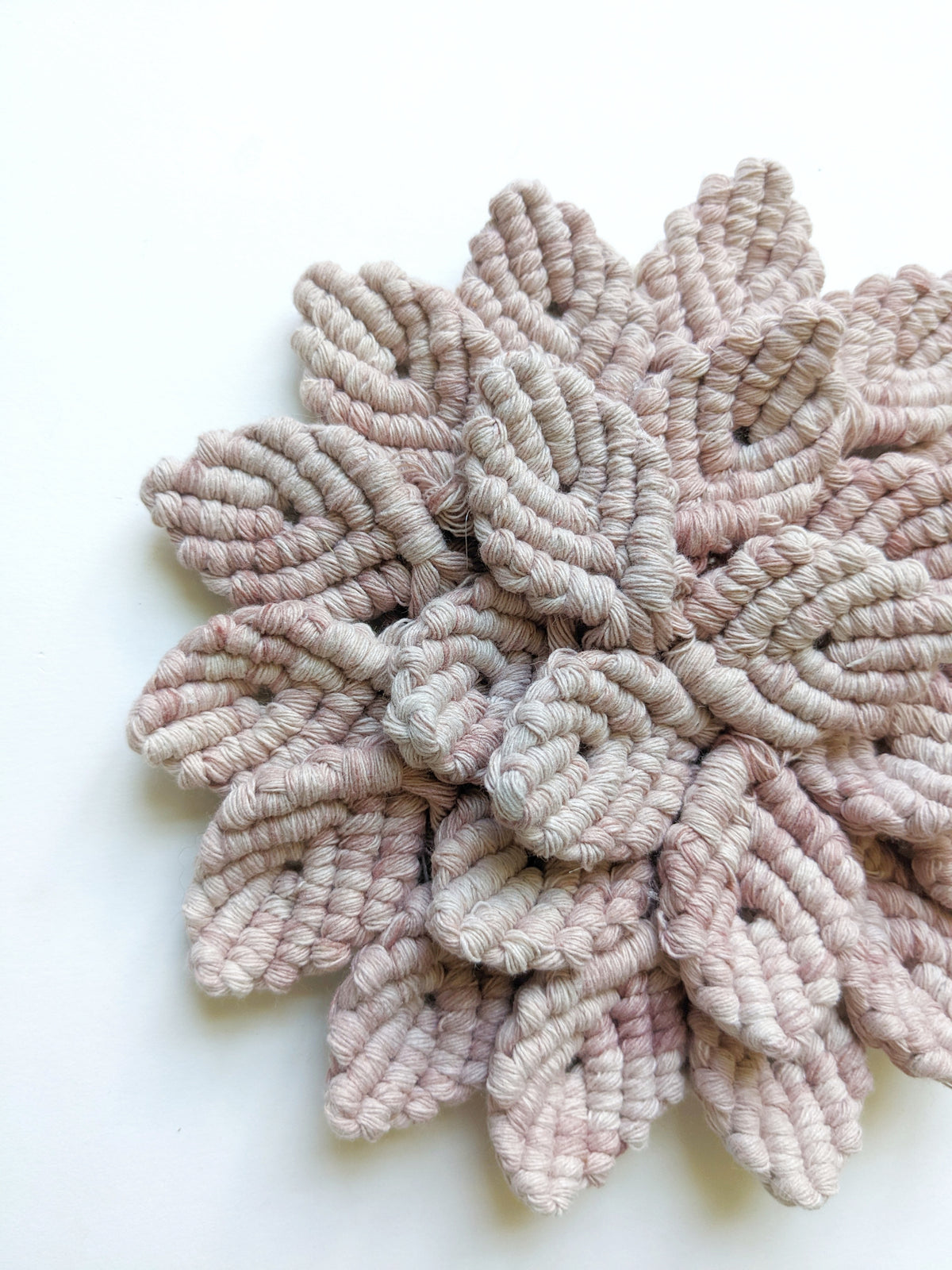 Macrame Hydrangea - Pink