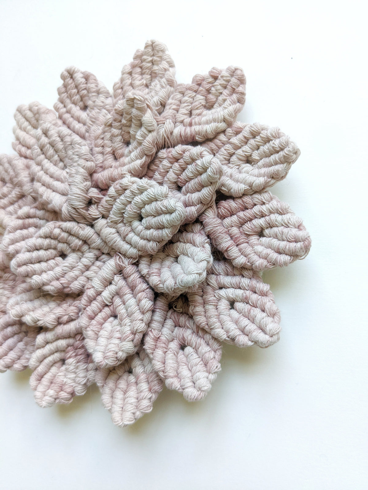 Macrame Hydrangea - Pink