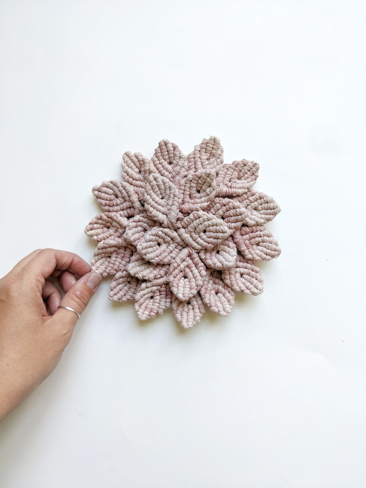 Macrame Hydrangea - Pink