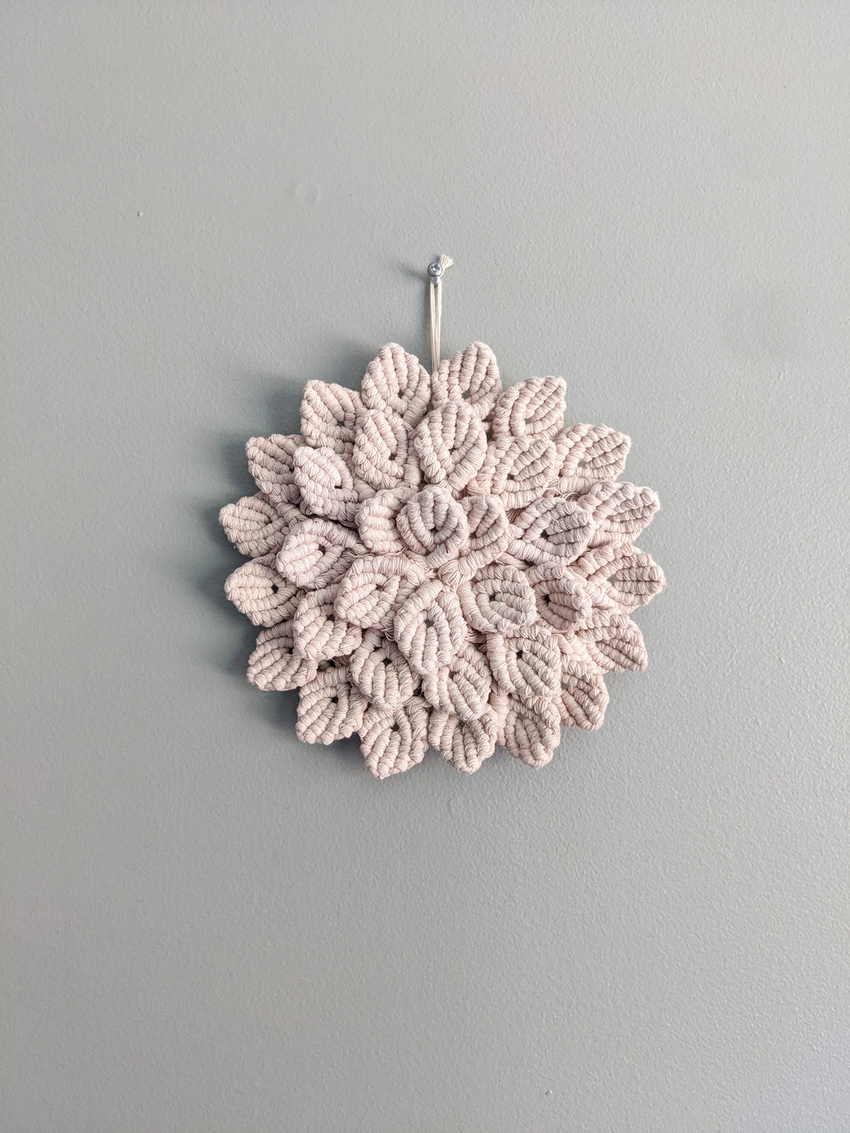 Macrame Hydrangea - Light Pink