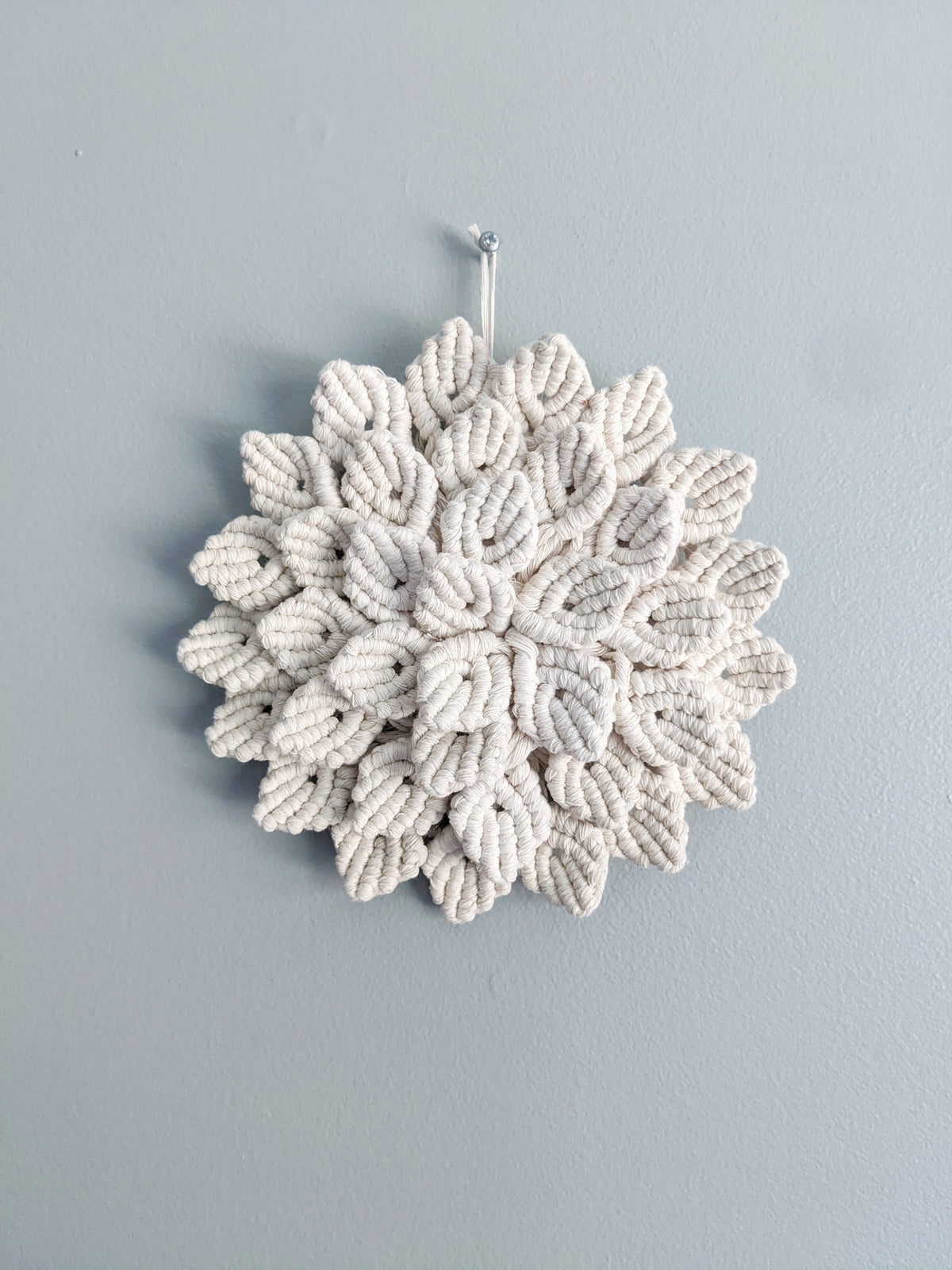 Macrame Hydrangea - White