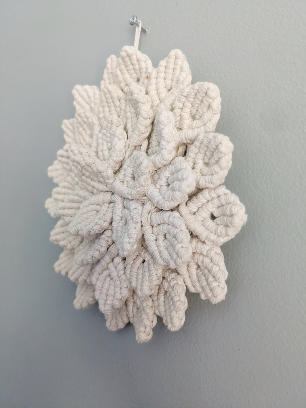 Macrame Hydrangea - White