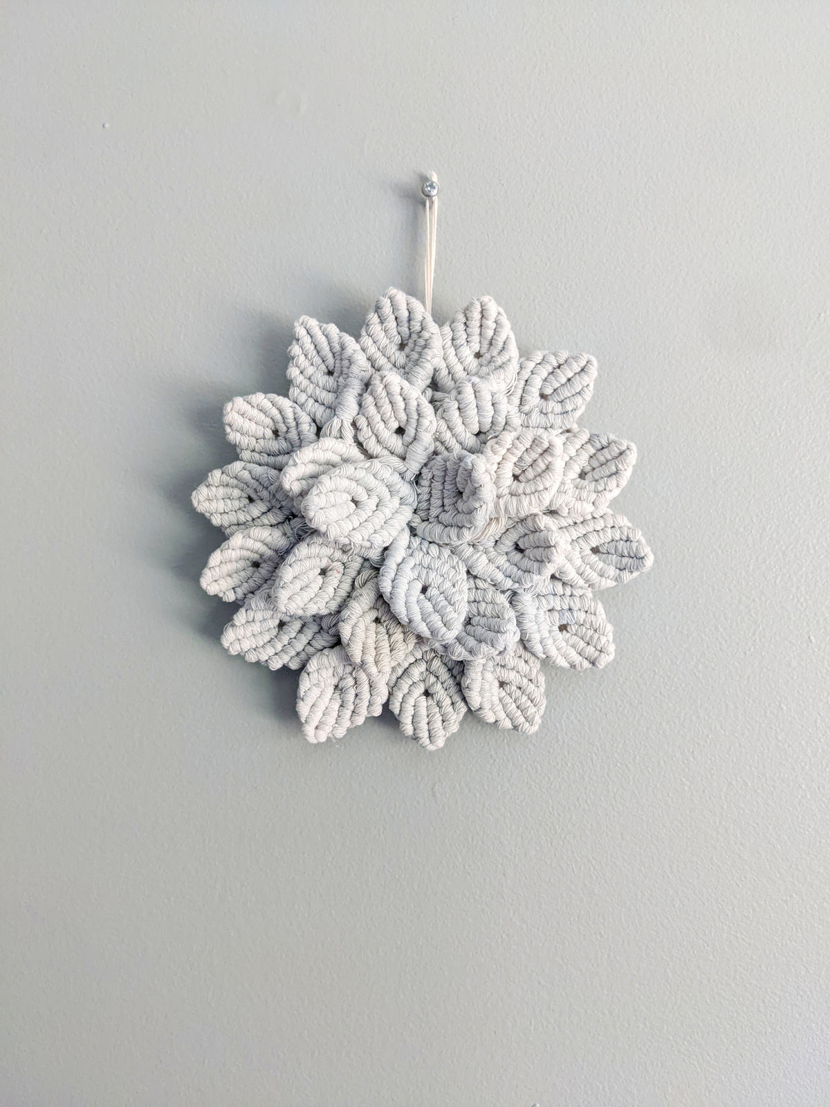 Macrame Hydrangea - Light Blue