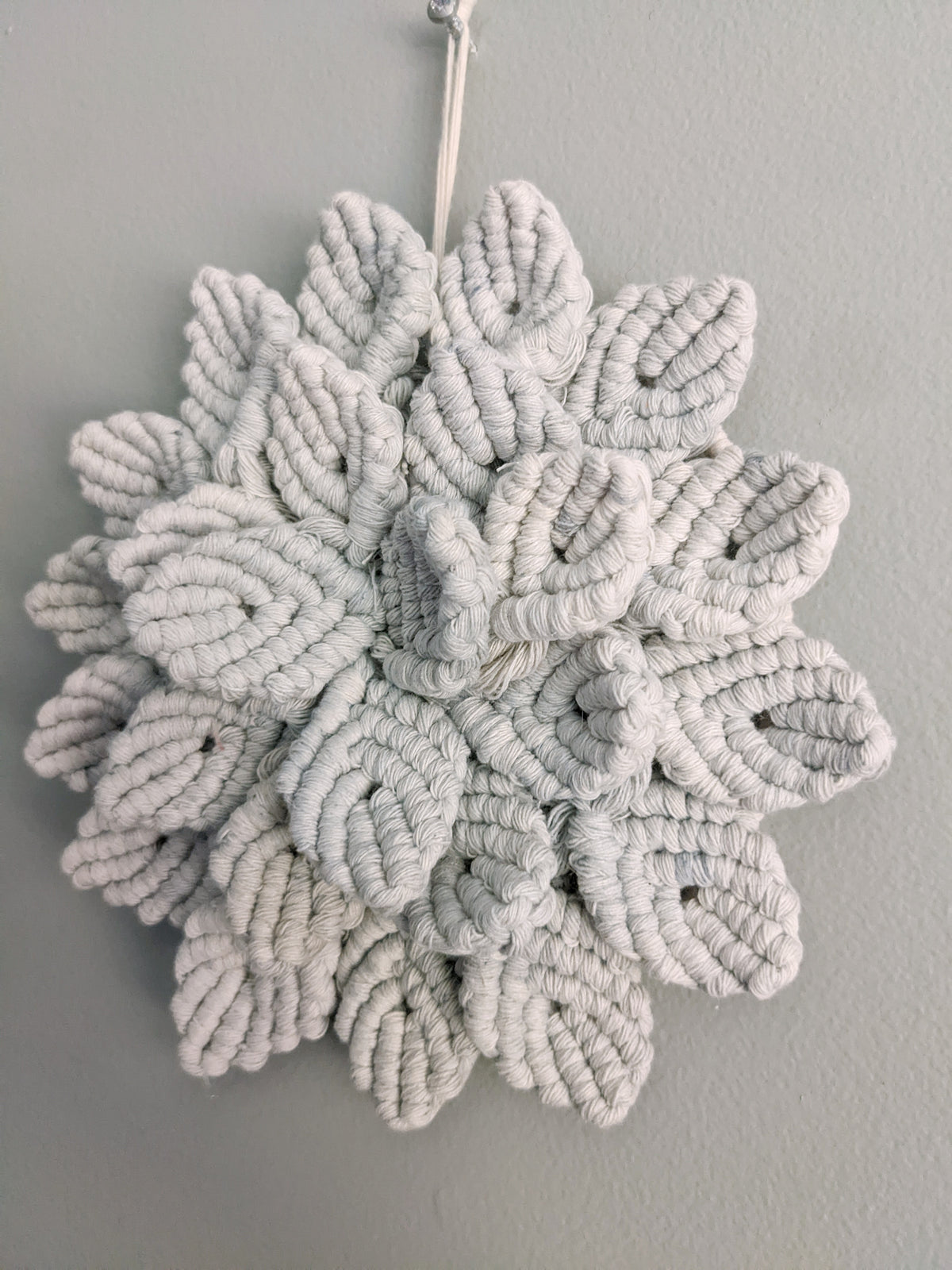Macrame Hydrangea - Light Blue