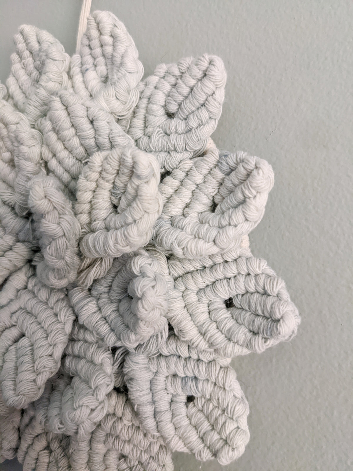 Macrame Hydrangea - Light Blue