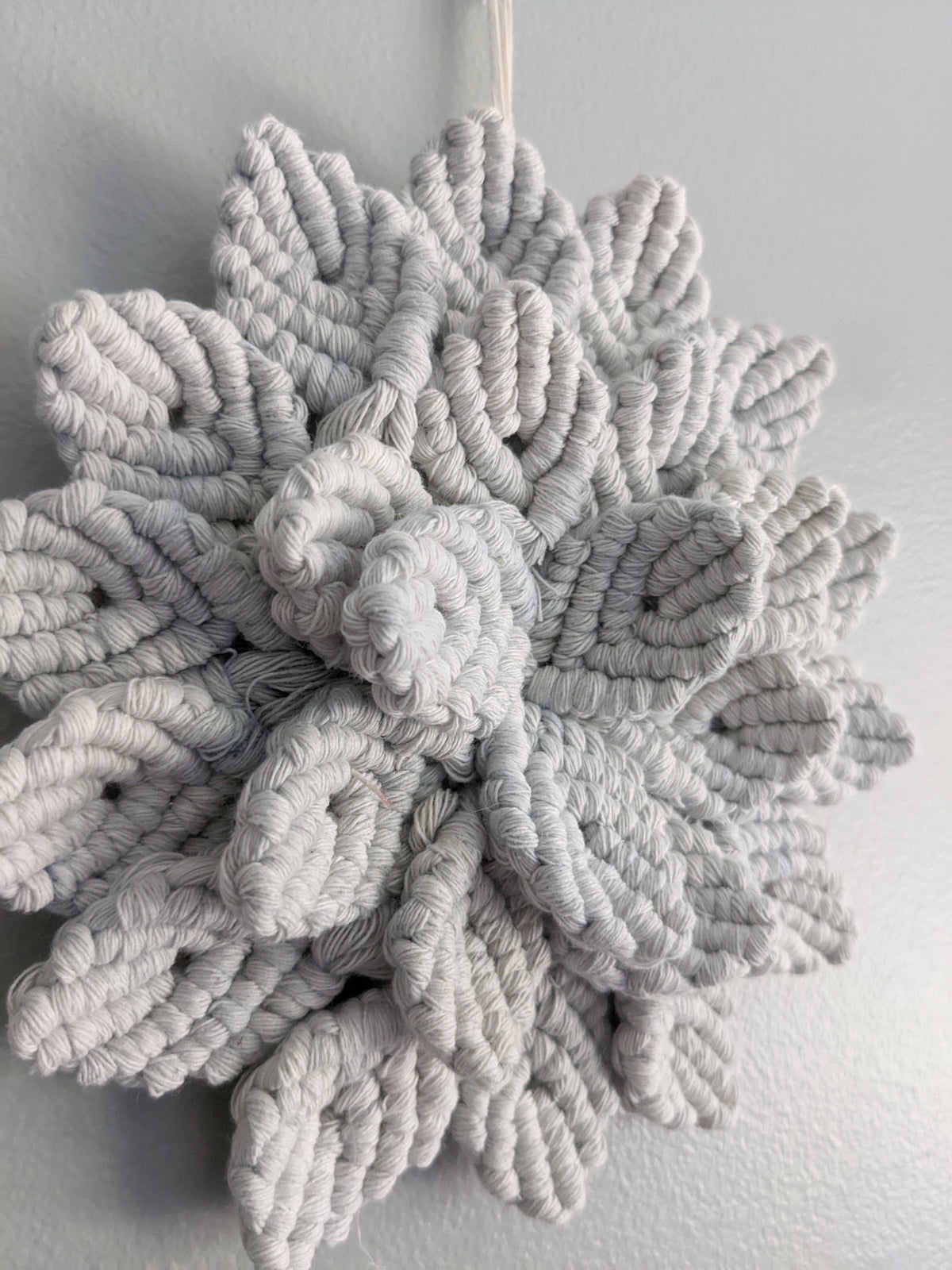 Macrame Hydrangea - Light Blue