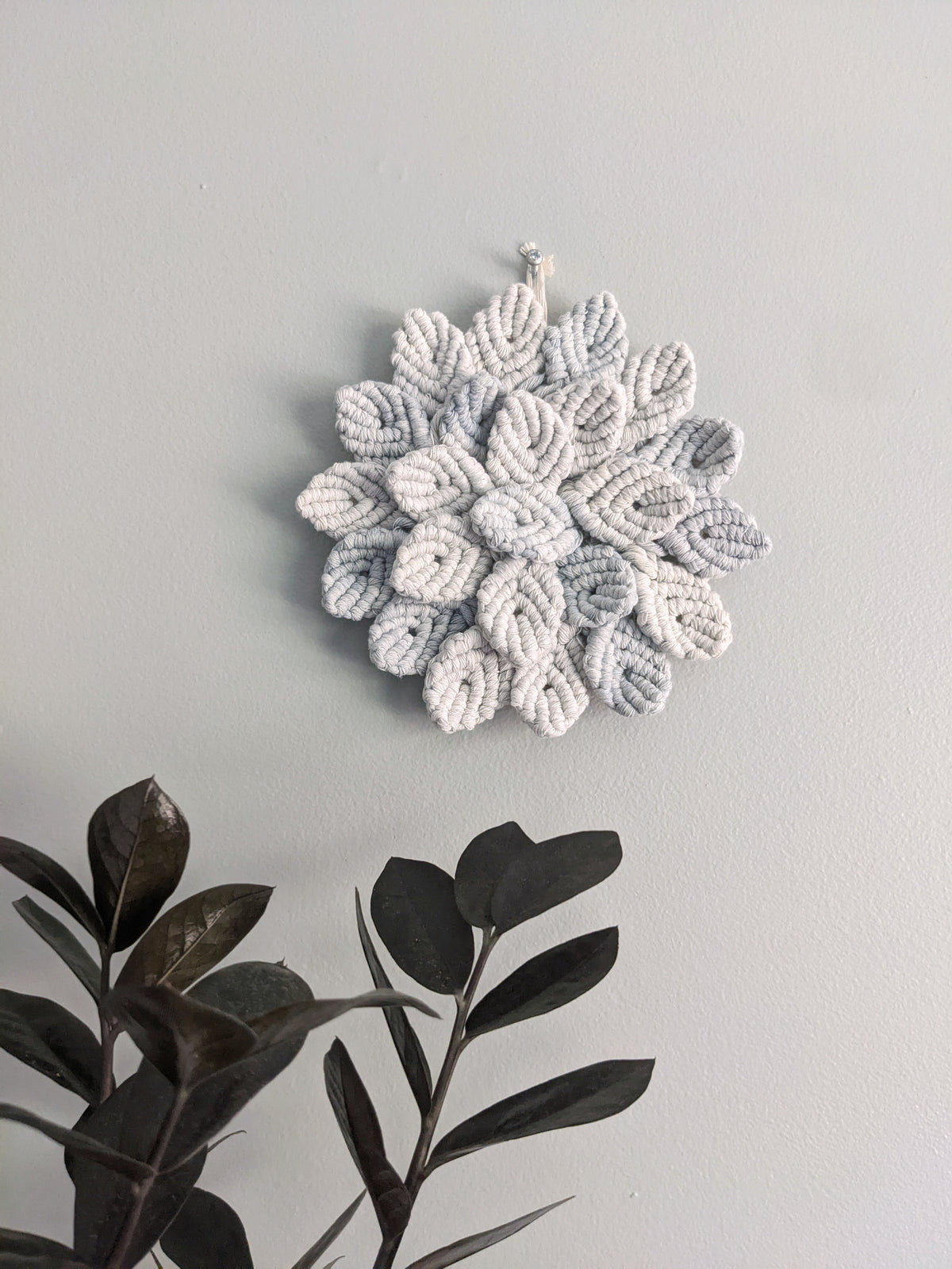 Macrame Hydrangea - Blue