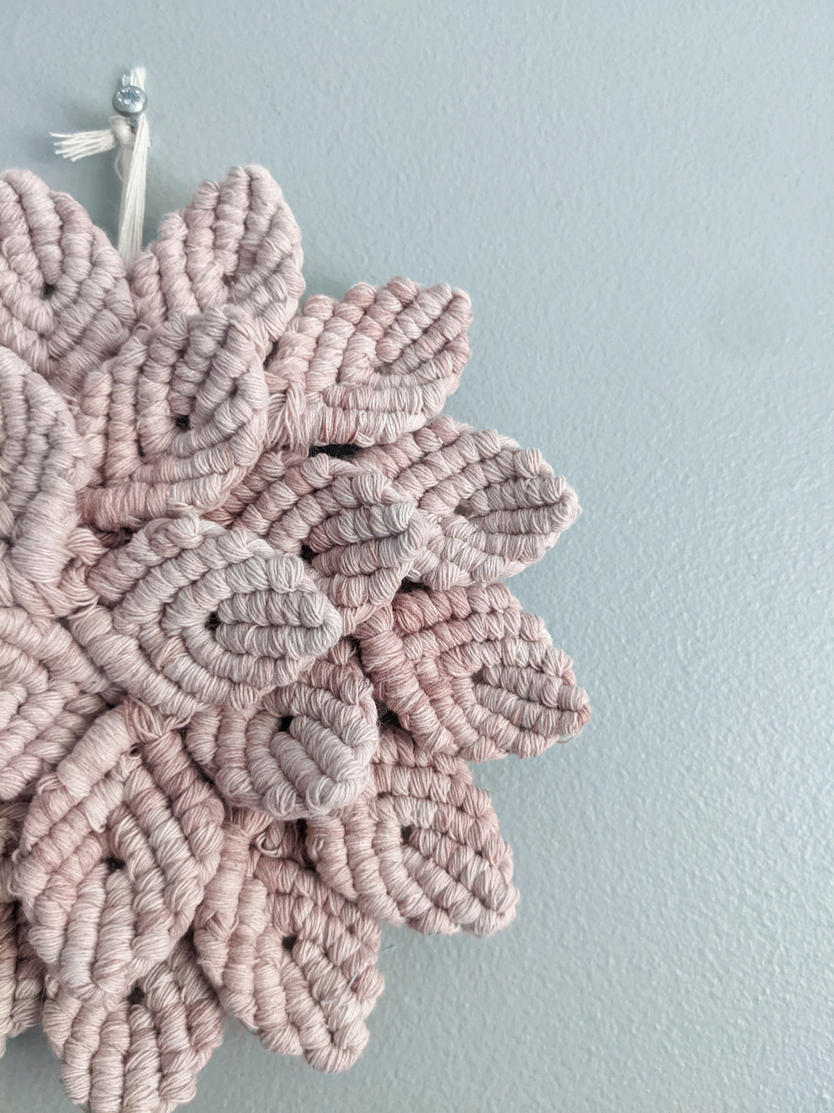 Macrame Hydrangea - Pink