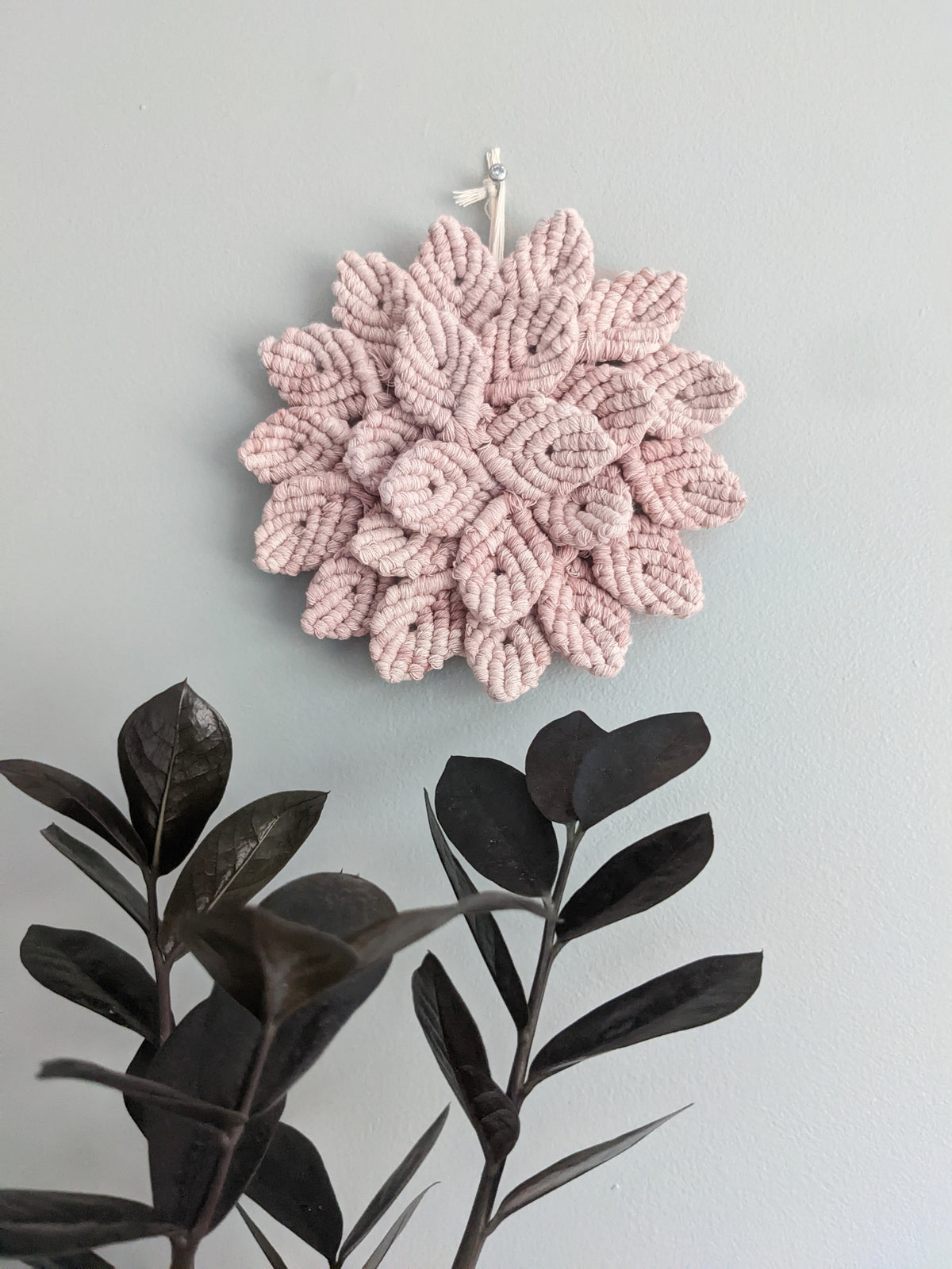 Macrame Hydrangea - Pink