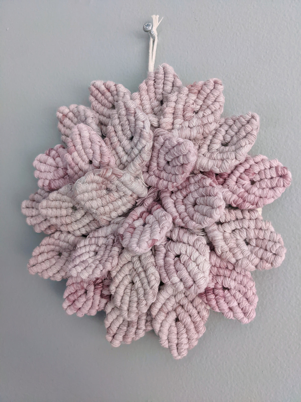 Macrame Hydrangea - Pink