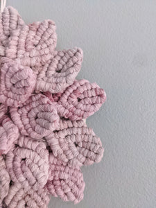 Macrame Hydrangea - Pink