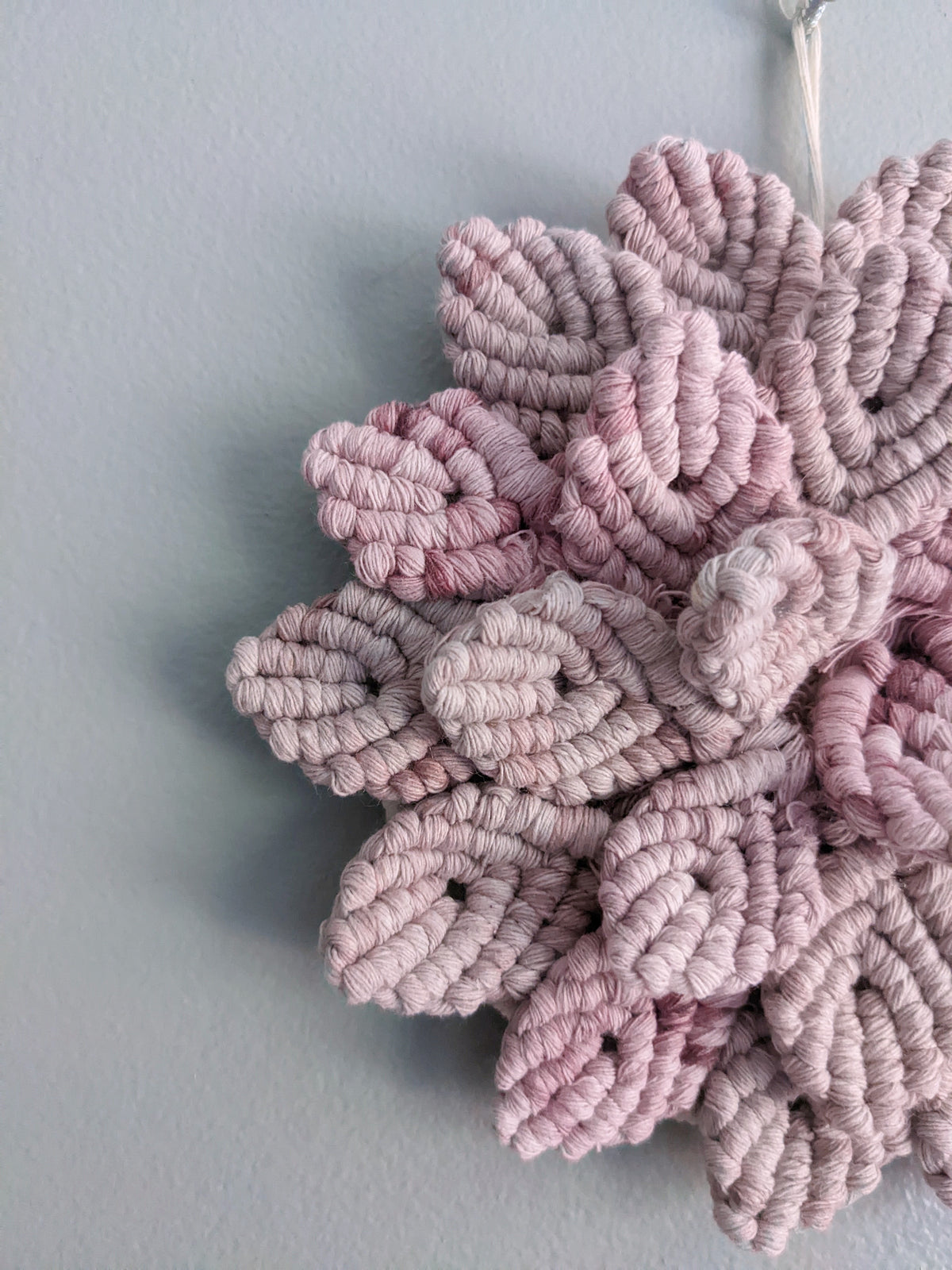 Macrame Hydrangea - Pink