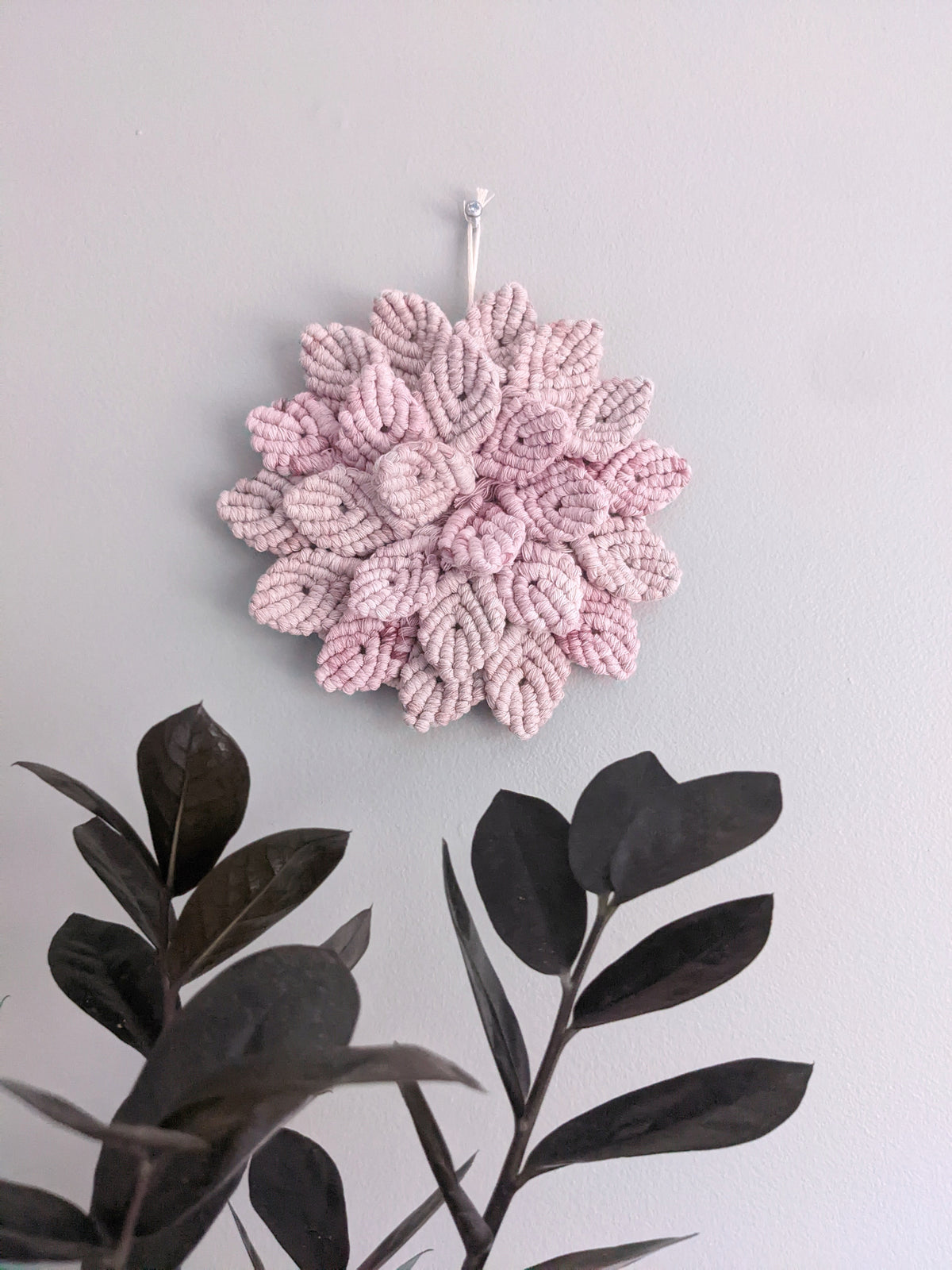 Macrame Hydrangea - Pink