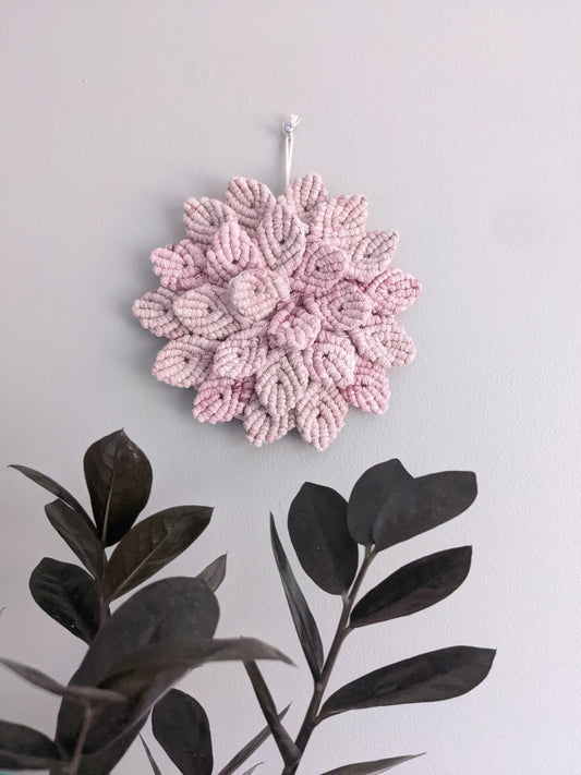 Macrame Hydrangea - Pink