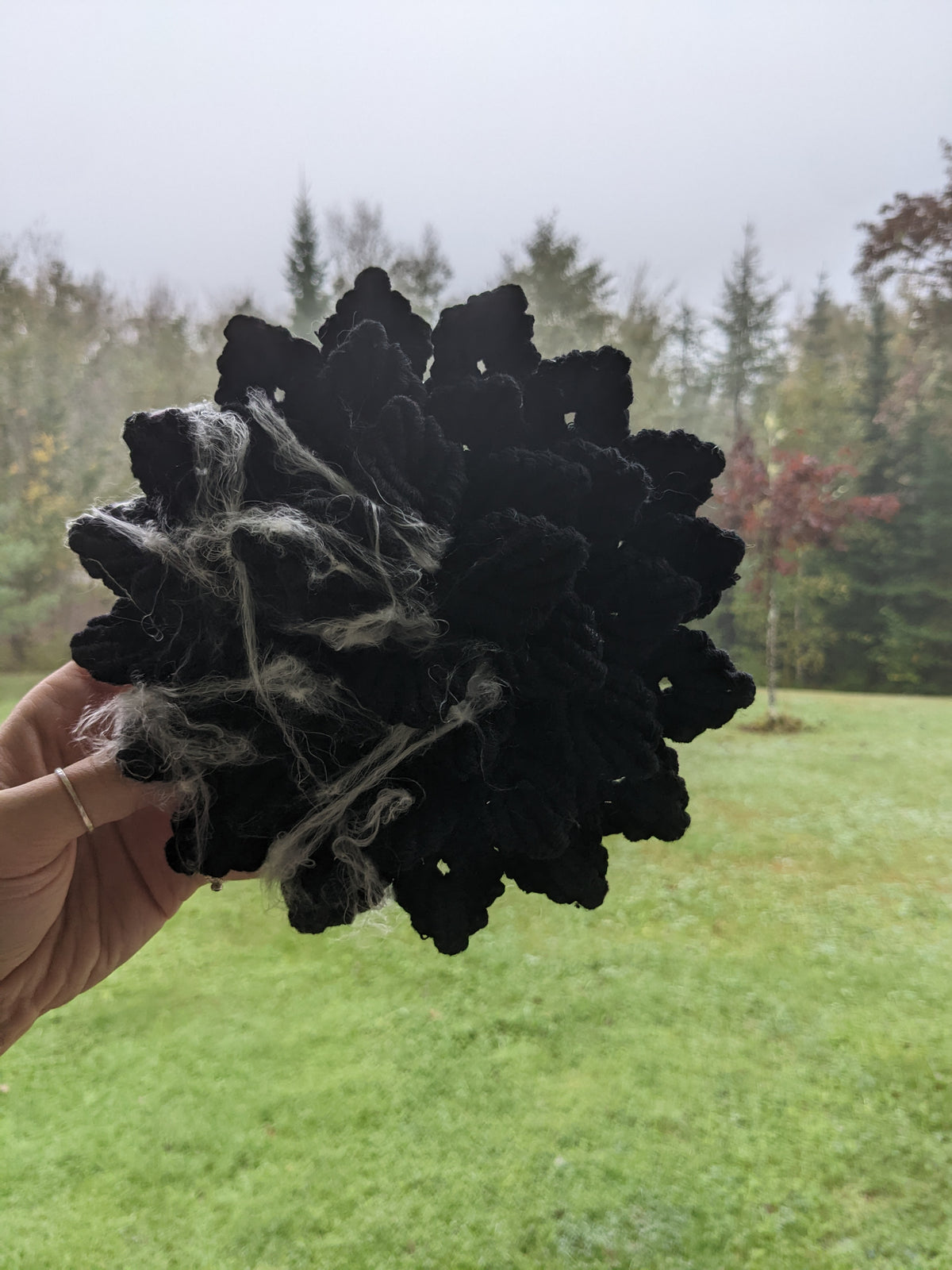 Witchy Halloween Macrame Hydrangea