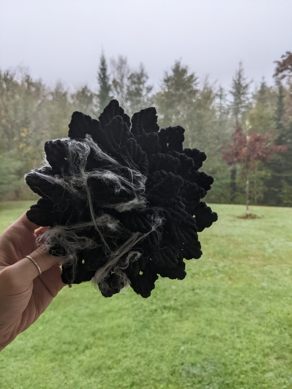 Witchy Halloween Macrame Hydrangea