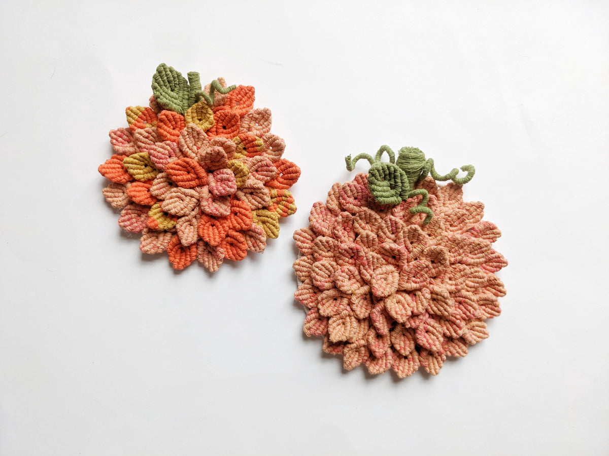 Macrame Hyrangea Pumpkin