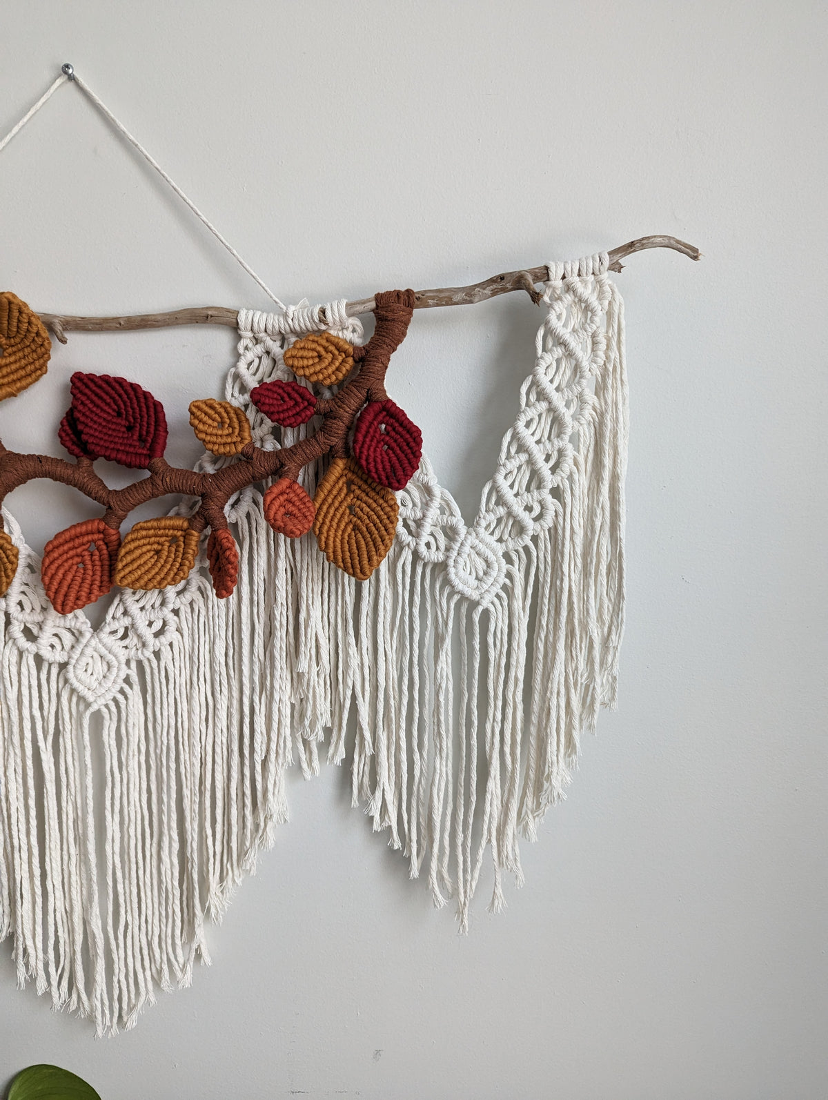 Flower Crown Macrame Hanging - Large - Autumn Leaves