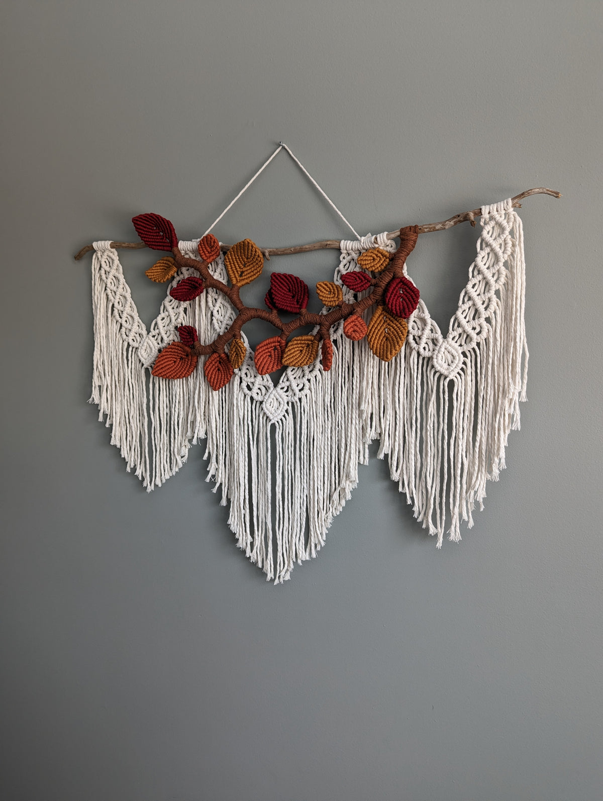 Flower Crown Macrame Hanging - Large - Autumn Leaves