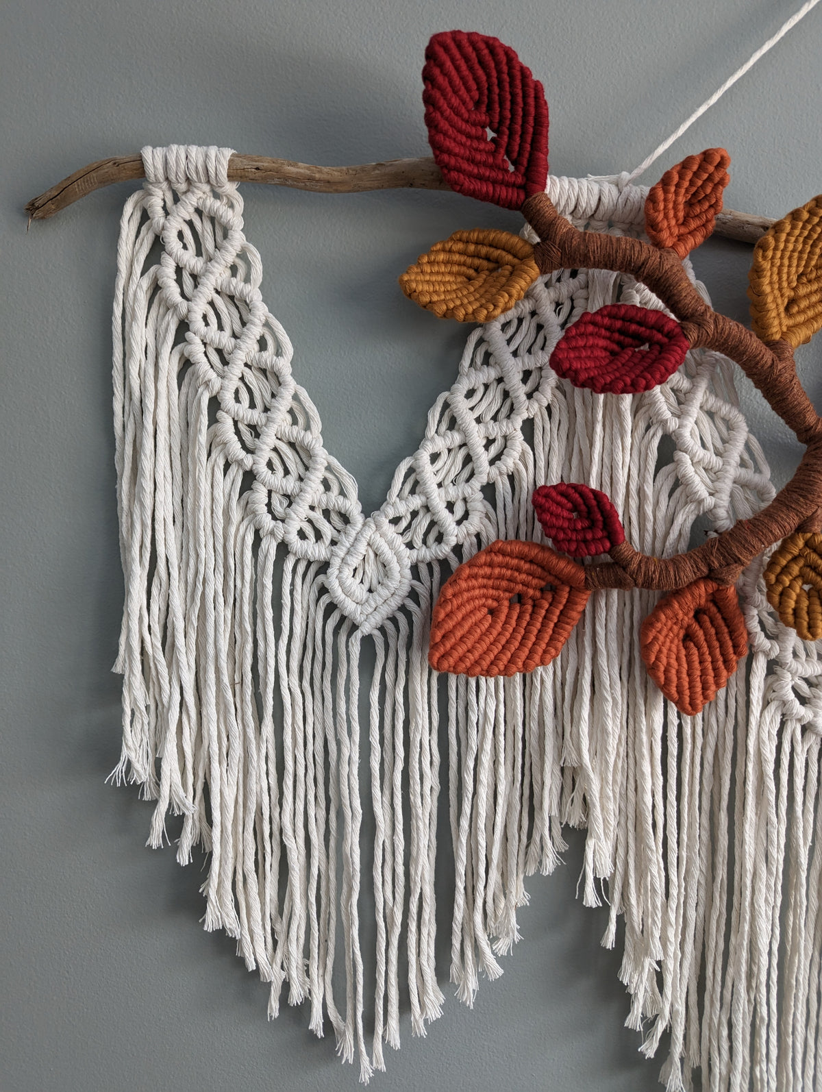 Flower Crown Macrame Hanging - Large - Autumn Leaves