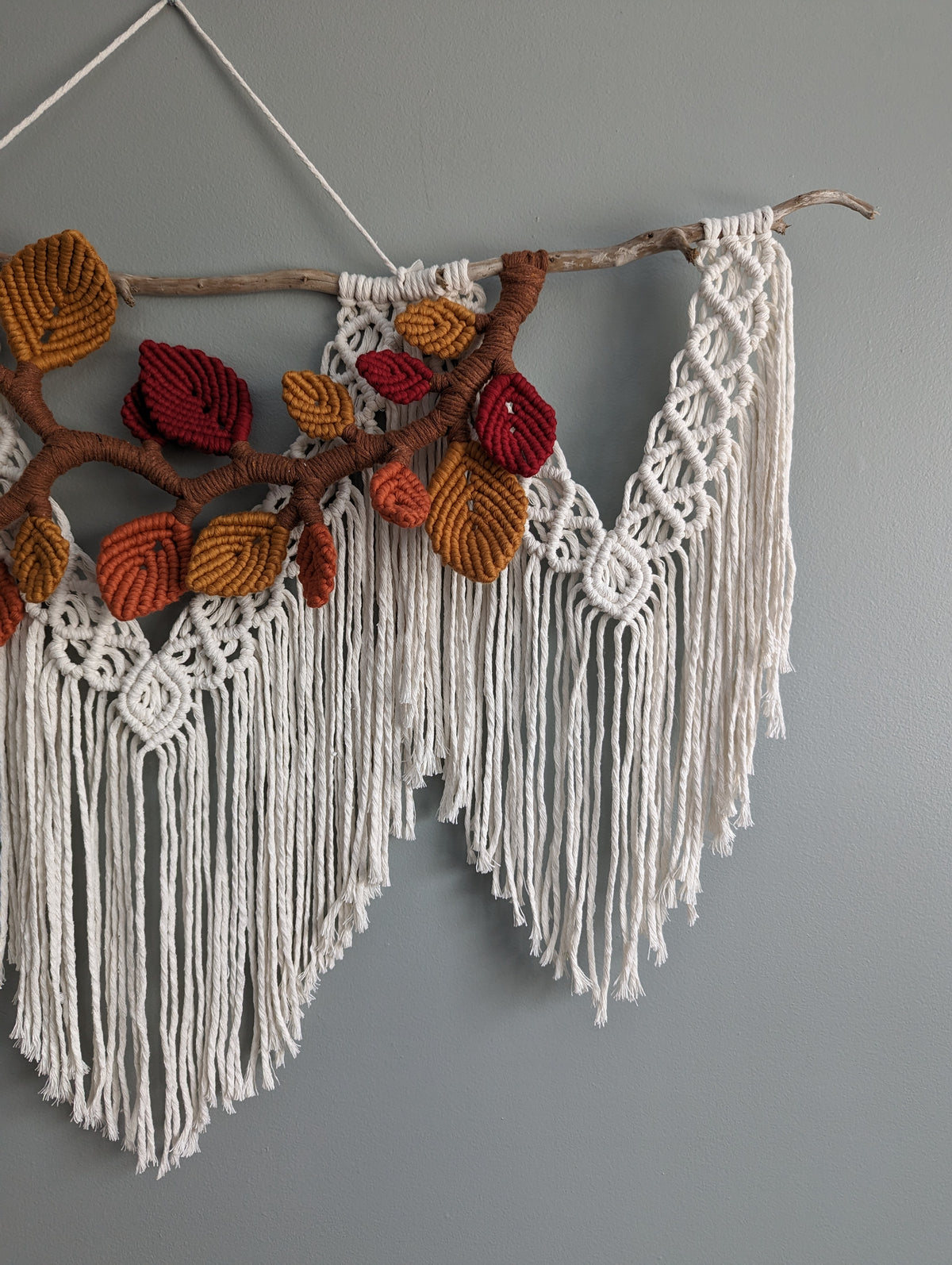 Flower Crown Macrame Hanging - Large - Autumn Leaves