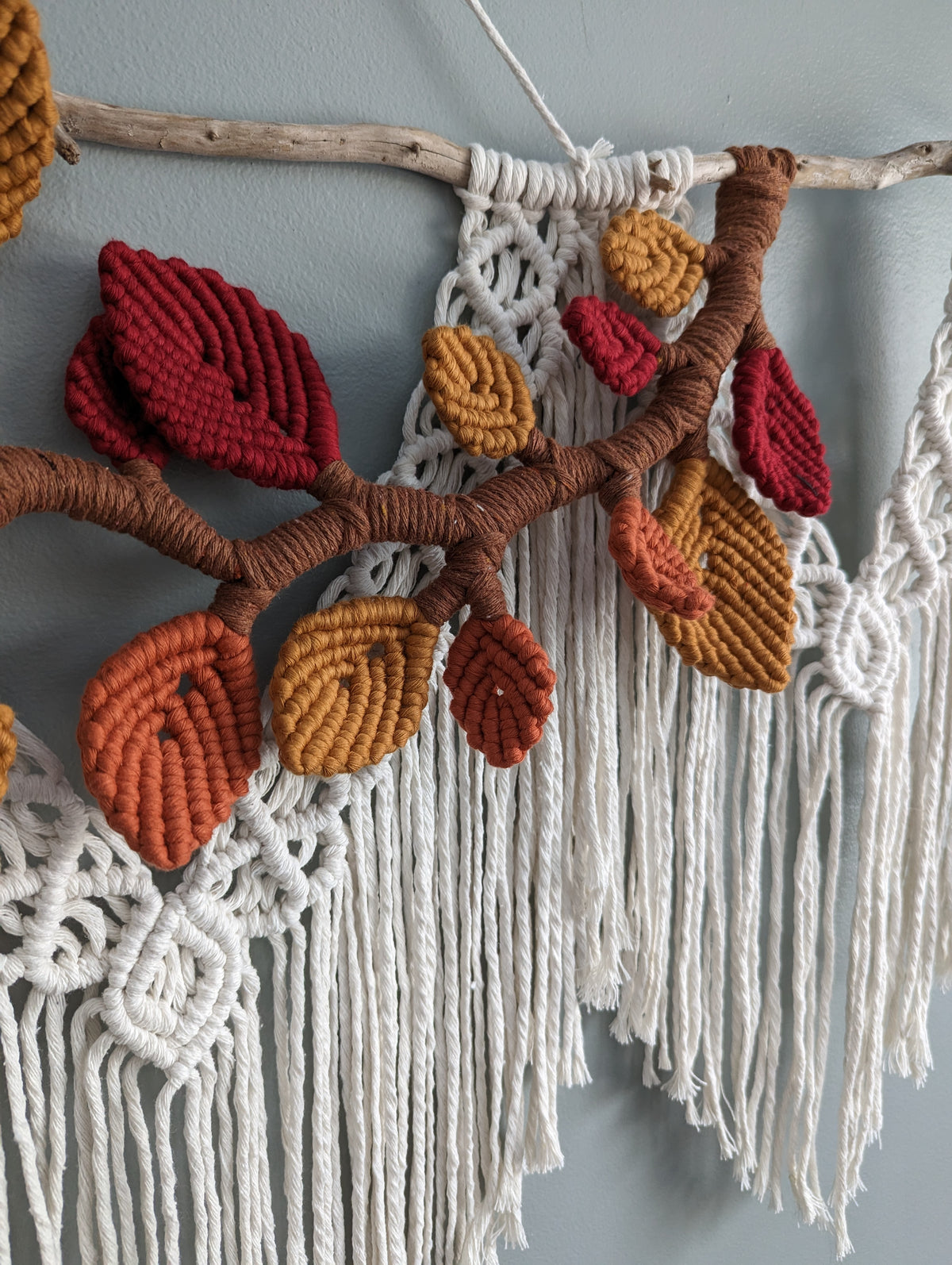 Flower Crown Macrame Hanging - Large - Autumn Leaves