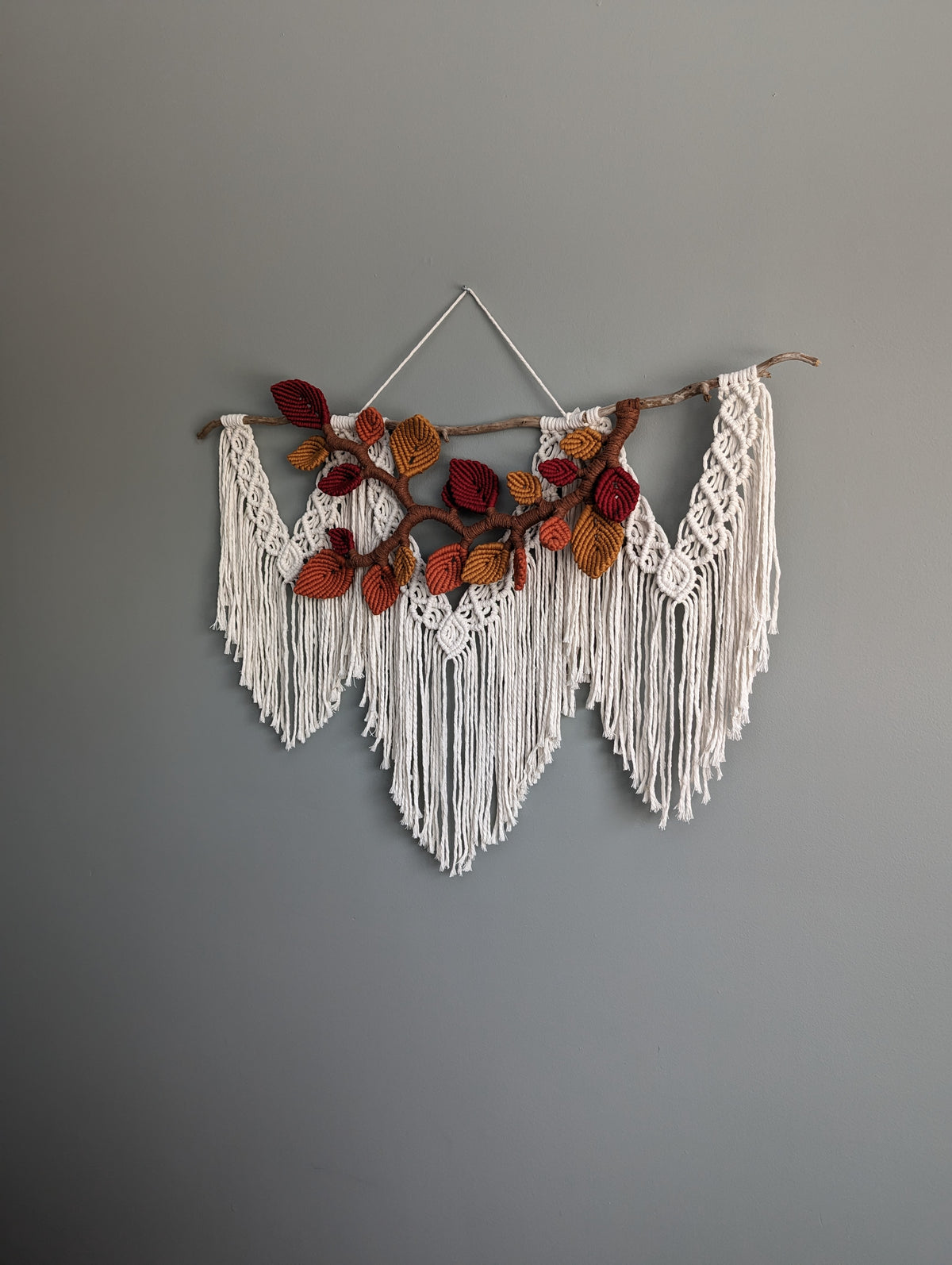 Flower Crown Macrame Hanging - Large - Autumn Leaves