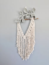 Load image into Gallery viewer, Flower Crown Macrame Hanging - Small - Natural &amp; Sage
