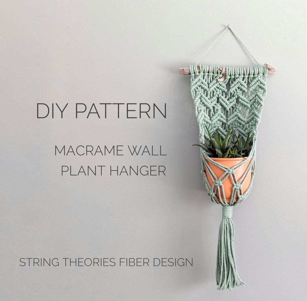 Macrame Wall Plant Hanger Pattern (not a full kit)