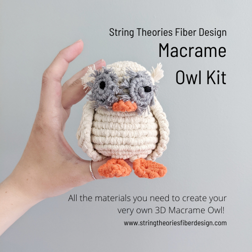 Macrame Owl Pattern (pattern only, not full kit) String Theories Fiber Design
