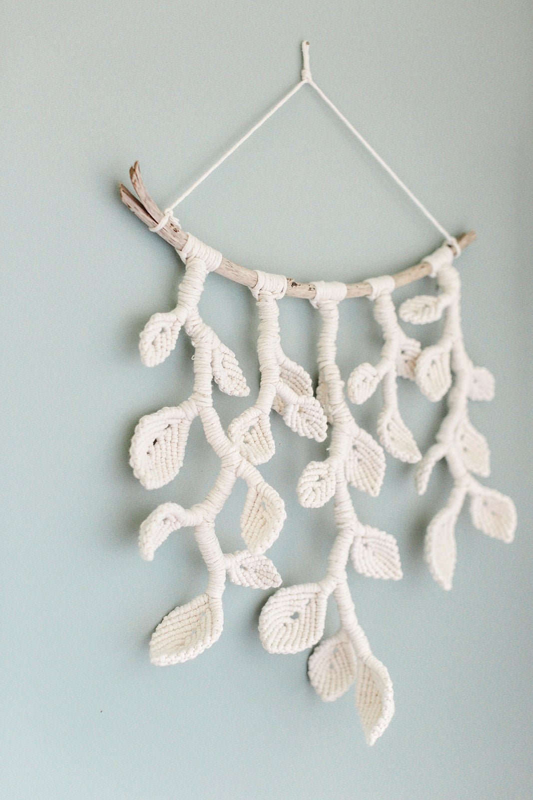 Macrame Wall Hanging - Hanging Vines and Leaves - Sculpture String Theories Fiber Design