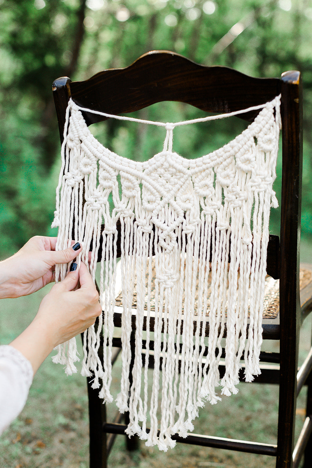 Macrame Chair Covers String Theories Fiber Design