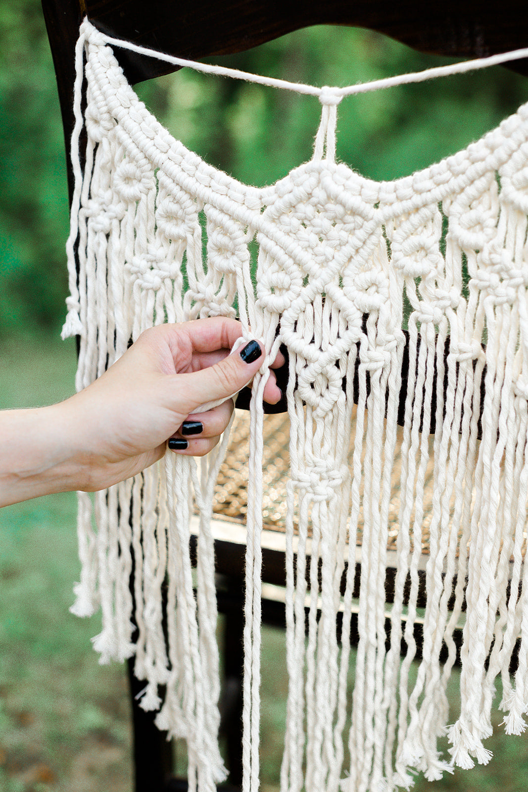 Macrame Chair Covers String Theories Fiber Design
