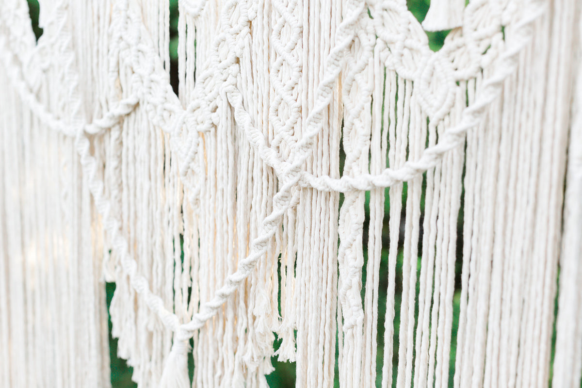 Macrame Wedding Backdrop // Macrame Ceremony Arch String Theories Fiber Design
