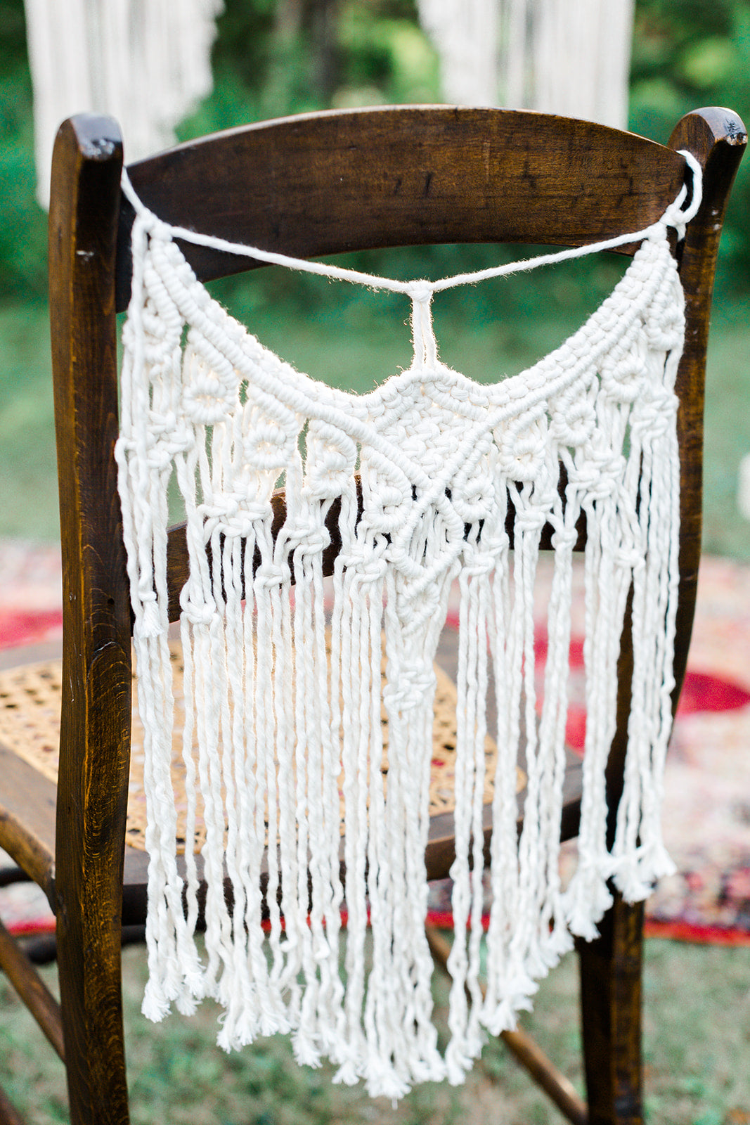 Macrame Chair Covers String Theories Fiber Design