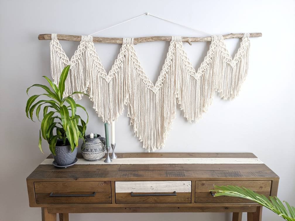 Extra Large Macrame Wall Hanging String Theories Fiber Design